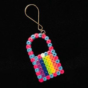 Fashion Kawaii Perler Purse Keychain